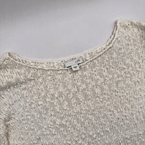J. Jill Women's Large White Lightweight Long Costal Boho Beach‎ Textured Sweater